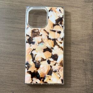 FLAUNT Square Brown Abalone Shell iPhone 14 Pro Max MagSafe Case